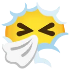 face in clouds + sneezing face