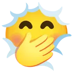face in clouds + face with hand over mouth
