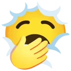 face in clouds + yawning face