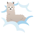 face in clouds + llama