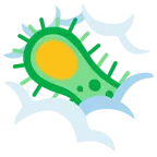 face in clouds + microbe