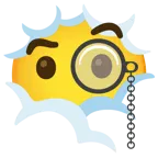 face in clouds + face with monocle