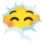 face in clouds + smiling face