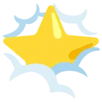 face in clouds + star