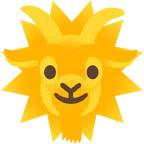 Ziege + Sonne mit Gesicht