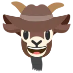 Ziege + Gesicht mit Cowboyhut