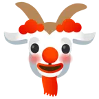 Ziege + Clown-Gesicht
