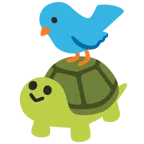 ptak + żółw