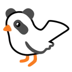 ptak + głowa pandy