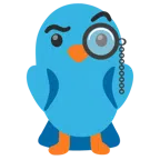 ptak + twarz z monoklem