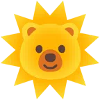 Bär + Sonne mit Gesicht