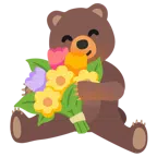 Bär + Blumenstrauß