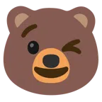 Bär + zwinkerndes Gesicht