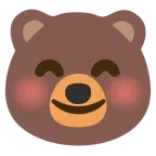 Bär + lächelndes Gesicht mit lachenden Augen