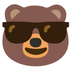 Bär + lächelndes Gesicht mit Sonnenbrille