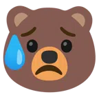 Bär + trauriges aber erleichtertes Gesicht