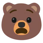 Bär + qualvolles Gesicht