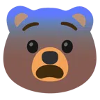 Bär + ängstliches Gesicht
