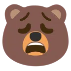 Bär + erschöpftes Gesicht