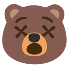 Bär + benommenes Gesicht