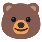 Bär + leicht lächelndes Gesicht