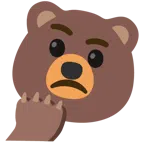 Bär + nachdenkendes Gesicht