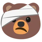 Bär + Gesicht mit Kopfverband