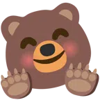 Bär + Gesicht mit umarmenden Händen