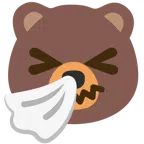 Bär + niesendes Gesicht