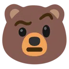 Bär + Gesicht mit hochgezogenen Augenbrauen