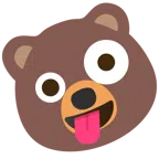 Bär + irres Gesicht