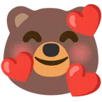 Bär + lächelndes Gesicht mit Herzen