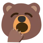 Bär + gähnendes Gesicht