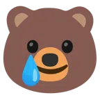 Bär + lachendes Gesicht mit Träne