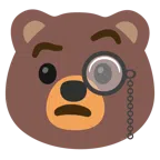 Bär + Gesicht mit Monokel