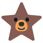 Bär + weißer mittelgroßer Stern
