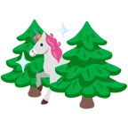 Einhorn + Nadelbaum
