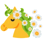 Einhorn + gelbe Blüte