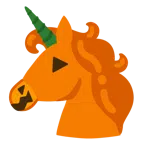 Einhorn + Halloweenkürbis