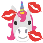 Einhorn + Kussabdruck