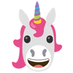 Einhorn + grinsendes Gesicht