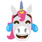 Einhorn + Gesicht mit Freudentränen