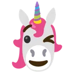 Einhorn + zwinkerndes Gesicht