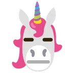 Einhorn + ausdrucksloses Gesicht