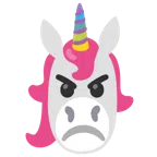 Einhorn + verärgertes Gesicht