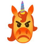 Einhorn + schmollendes Gesicht