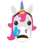 Einhorn + weinendes Gesicht