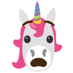 Einhorn + qualvolles Gesicht