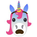 Einhorn + ängstliches Gesicht