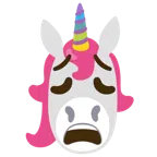 Einhorn + erschöpftes Gesicht